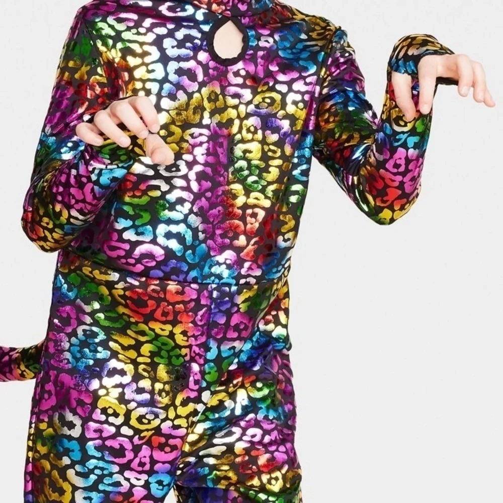 Wild Cat Halloween Costume Jumpsuit with Headpiece Large - Hyde & EEK! Rainbow